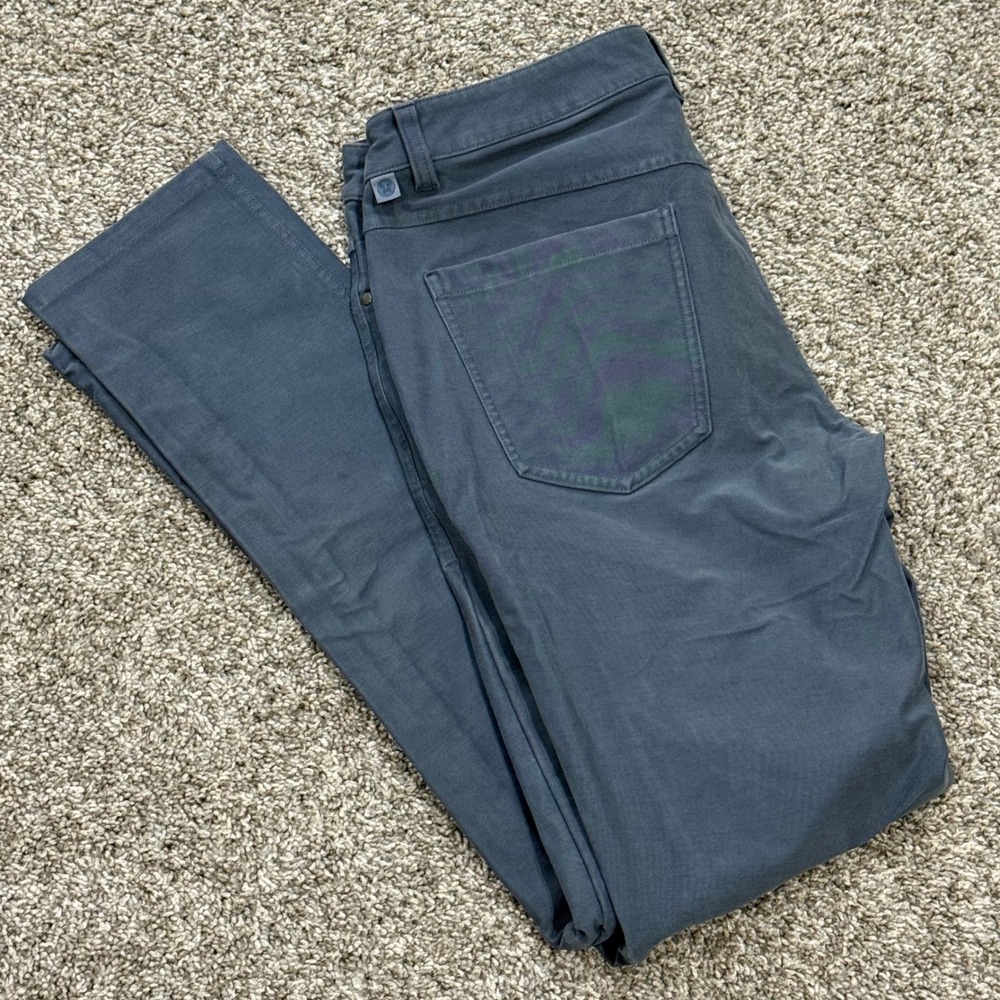 Lululemon ABC Pant Mens 34x33‎ Blue Straight Technical 5-Pocket Woven Trousers